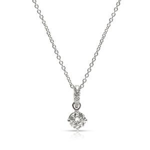 James Allen Solitaire Diamond Necklace in 18K White Gold H-I SI1-SI2 0.50 CTW